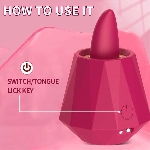Femmes rose langue léchant vibrateur G Spot Nipple Stimulation jouets pour adultes vibrant silicone vibrateurs clitoridiens jouets sexuels pour femmes 221215
