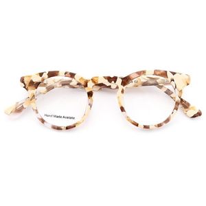 Femmes Cadre des verres ronds pour hommes Fashion Acétate Eyeglass de trames Précrétage Prescription Optical Brown Eyewear Sunglasses1793