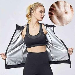 Mujeres corriendo traje de sauna femenino conjunto niña quemar grasa del vientre compresión sudor camiseta traje adelgazante cuerpo Shaper pantalones 210402270m