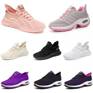 Femmes course hommes chaussures de randonnée nouvelles chaussures plates semelle souple mode violet blanc noir confortable sport couleur blocage Q36 GAI 716 Wo