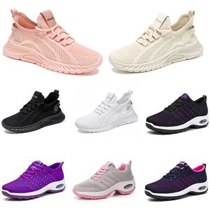 Femmes en cours d'exécution nouvelles chaussures randonnée hommes chaussures plates semelle souple mode violet blanc noir confortable sport couleur blocage Q22 GAI 465 Wo