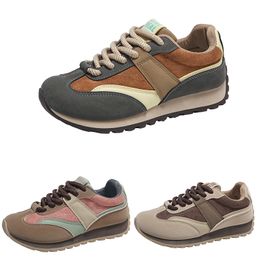 Chaussures de course confortables et résistantes à l'usure pour femmes, baskets de Sport marron café rose, taille 36-40