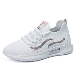 Dames hardloopschoenen lopers zwarte witte mode lichtgewicht mesh outdoor ademende jogging sport sneakers chaussures 36-40