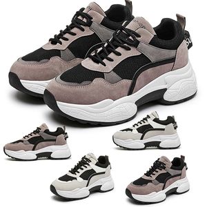 Zapatillas para correr para mujer, triple gris, negro, marrón, malla blanca, cómodas zapatillas transpirables, zapatillas de diseñador de moda, talla 35-40