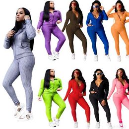 Tweedelige damesbroek Dames S-2XL outfits 2-delige set designer effen jas broek herfst winter casual kleding yoga vest leggings trainingspak capri