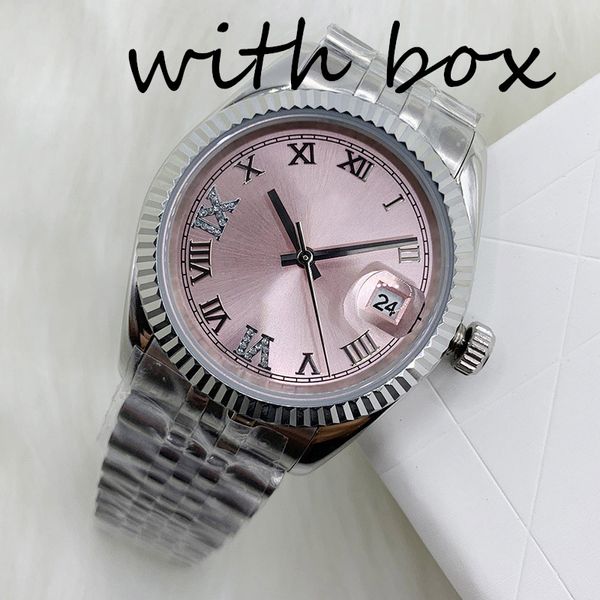 Reloj de pulsera mecánico automático de 36 mm para mujer, relojes de acero inoxidable 904L u1, movimiento de cuarzo, reloj resistente al agua con zafiro súper brillante de 31 mm, montre de luxe