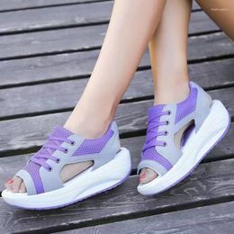 492 sandalias de mujeres Sports Summer Summer Open Platform Wedge for Women Outdoor Breathable Mesh Damas zapatillas casuales zapatillas