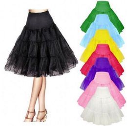 Petticoat voor dames 25 "lengte kleurrijke onderstrekt een lijn tule party petticoat voor korte tutu -jurken