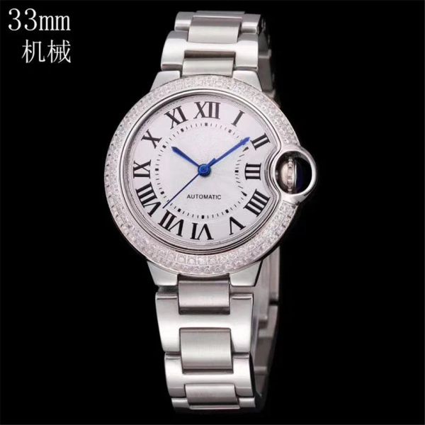 Montre de luxe mécanique automatique en acier inoxydable 904L pour femmes 33 mm-CT