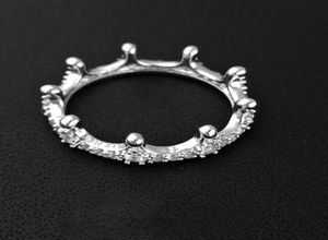 Boîte-cadeau originale de couronne en cristal mignonne à 925 argent sterling pour femmes pour les anneaux de mariage de mode de bijoux en argent pour filles wjl47362356521