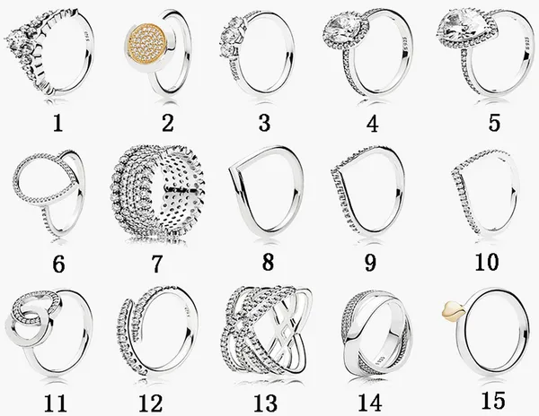 Bagues de mariage en argent sterling 925 pour femmes, diamants en zircone cubique, style Pandora, cœur rond, abeille, mode couple, bague de fiançailles, cadeau pour dames avec boîte d'origine