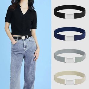 Ceinture élastique réglable et extensible pour femmes, confortable, Invisible, pour jean, pantalon, robe, carrée, boucles faciles