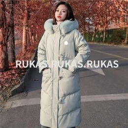 Designer de femmes et de parka neuf bouton de coin à la longueur moyenne épais collier de canard blanc lâche coréen hiver colore couleur de veste en coton