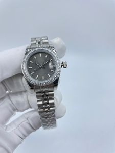 Automatische mechanische horloges voor dames 26 mm Diamant bezel Roestvrij staal 2813 Bewegingswacht mode dames polshorloges feestje verjaardagscadeaus dames polshorloge