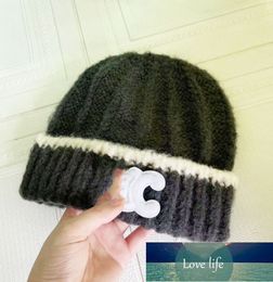 Gorro de lana con orejeras para mujer, gorro de lana con orejeras, cálido, hace que la cara parezca pequeña y gruesa, otoño e invierno