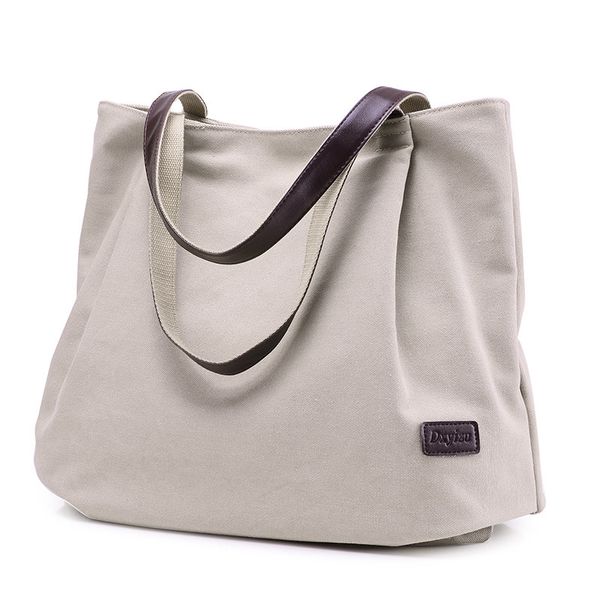 Bolso de lona para mujer, bolso de ocio de gran capacidad, moda coreana, sencillo, nuevo, versátil, para las cuatro estaciones