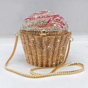 Damestas portemonnees en handtassen tassen voor dames luxe Designer avondbankettas schattig Kristal strass mini schoudertas 230309