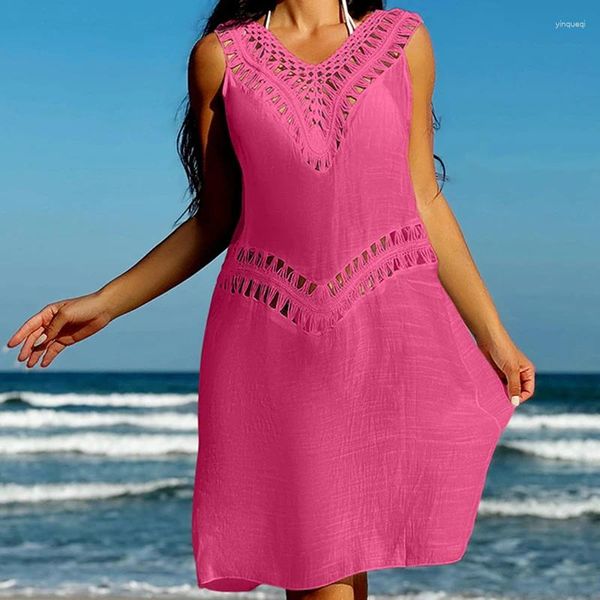 Robe de plage pour femmes, tunique, chemisier, paréo, vêtements Cpae, Sarong tricoté, sortie de bain, Saida praia Luxo XL, été 2024