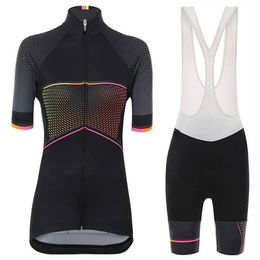 Jersey de Ciclismo profesional negro para Mujer y pantalones cortos con pechera Ropa de Ciclismo transpirable Mujer MTB Uniformes Tenue Cycliste Pro 2022314w