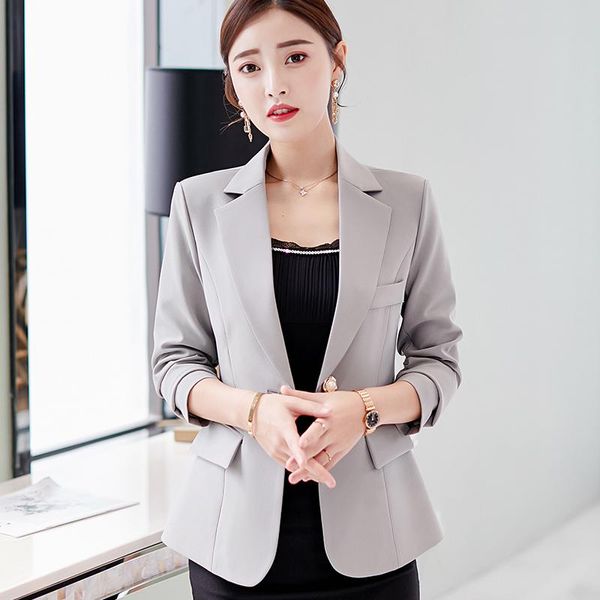 Blazer Femme Formel Pour Dames Costume Noir Veste De Costume Printemps Tailleur Femme Veste Bio Chaquetas De Mujer 2021 Costumes Blazers