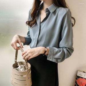 Blouses pour femmes 2023 femmes chemise à manches longues printemps été mode coréenne grande taille veste vêtements de créateur bureau tenue d'affaires