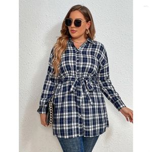 Blouses pour femmes 2024 Grande chemise décontractée 8xl 7xl 6xl 5xl Collier de mode à manches longues