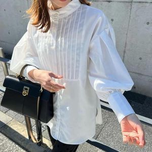 Blouses féminines 2024 Spring Lotte Instagram vendant des couleurs unis et minceur de couleurs debout