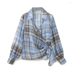 Blusas para mujeres 2024 Zar Producto de primavera/verano Camisa de alambre de alambre de metal de encaje suelto de encaje suelto de metal