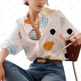 Blusas de mujer, 23 diseños, camisas de manga larga con estampado elegante de otoño, camisa informal de moda, JERSEY holgado de China continental para todas las estaciones