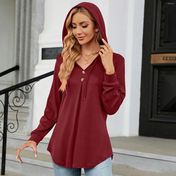 Blouses pour femmes automne décontracté chemises à manches longues femmes col en V grille Blouse solide ample à carreaux imprimé hauts travail Blusas femme Camisas E