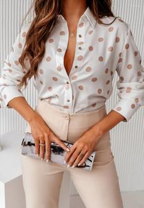 Blusas de mujer Autumn elegante Fashion Top Floral Impresión casual Camisa de manga larga Blusa Y2K Coreano Botton Slim Blusas para Mujer