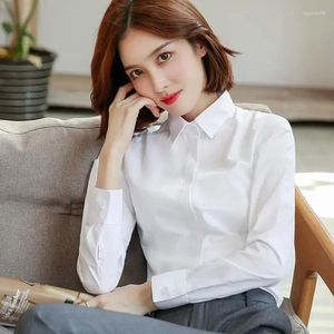 Blouses pour femmes Automne à manches longues White Shirt femme mousseline de mousseline de mousseline Blouse Femmes Blusas Ropa de Mujer