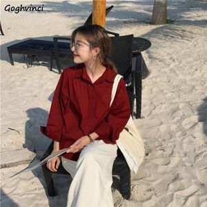 Damesblouses Basic shirts Dames Eenvoudig ontwerp Koreaans Mode Effen College All-match Casual Camisas De Mujer Lente Cosy Ins Bf