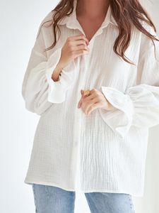 Blouses pour femmes manche en coton Coton Fashion Casual Intérêt spécial
