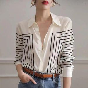 Blouses pour femmes Blouchée à imprime blanc noir