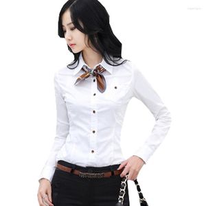 Femmes Blouses Marque Printemps Blouse Chemise Cardigans Blanc Blusas Femininas Dames Corps Tops Femmes Bureau Vêtements Femme Casual Femme