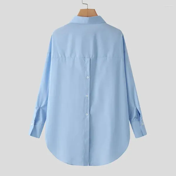 Chemisier femme respirant dame haut Chic polyvalent simple boutonnage dos boutonné doux pour les déplacements travail Style Ol Blouse