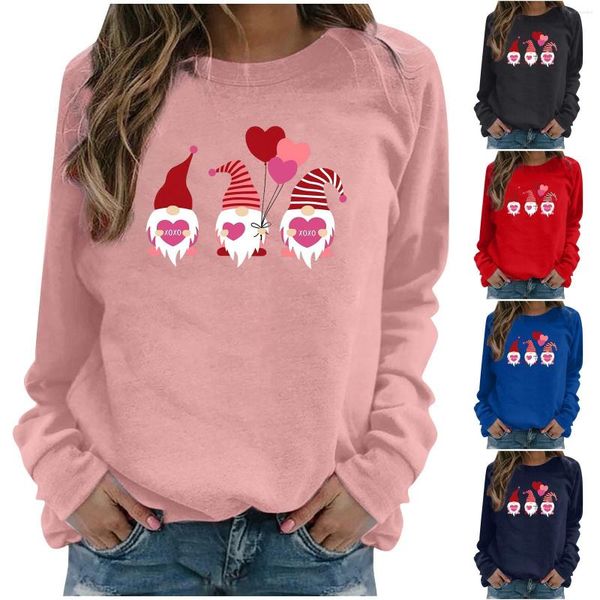 Blusas de mujer con estampado de dibujos animados Día de San Valentín otoño 2023 mujeres Y2k Streetwear y Tops moda 3d ropa abstracta Blusas