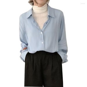 Chemisiers pour femmes décontracté chemise ample printemps été chemises boutons Chic Vintage surdimensionné bureau Style coréen dame hauts sauvages CL869