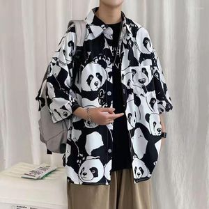 Chemisiers pour femmes mignon Harajuku chemise femmes Panda imprimé haut à manches courtes Haut Printemps Femme 2023 garçon manqué Style Animal Kawaii gothique
