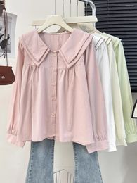 Blouses pour femmes Double couche point pointu Sweet Kawaii Femmes Femmes Chemises Blusas Blusas Mujer de Moda 2024