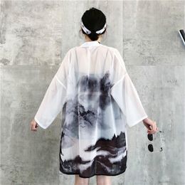 Vrouwen Blouses Dreastern Japanse Outfits Kimono Vest Vrouwen Yukata Vrouwelijke Chinese Haruku Kawaii Kleding Blouse Shirt Haori Obi