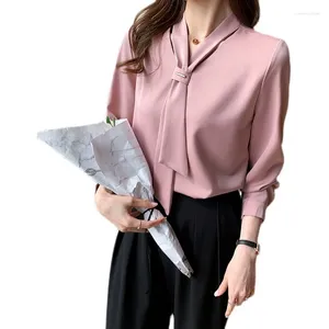 Damesblouses Mode Koreaanse losse strik Professioneel chiffon shirt Dames Top Temperament OL