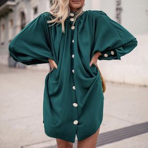 Blusas de mujer Moda Mujer Camisa de manga larga Top Primavera Verano Botón suelto Blusa Abrigo Venta al por mayor Oficina Mujeres Tallas grandes Ocio