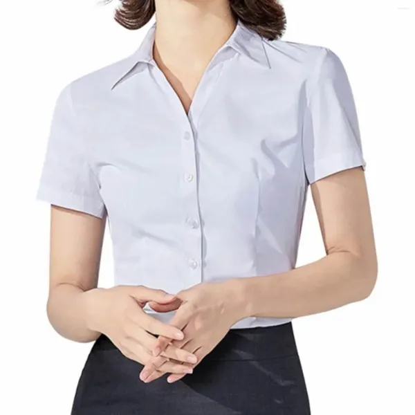 Blouses pour femmes Shirt Slim Fit Shirt Sleeve Business Work Wear Wester Shirts Breatp