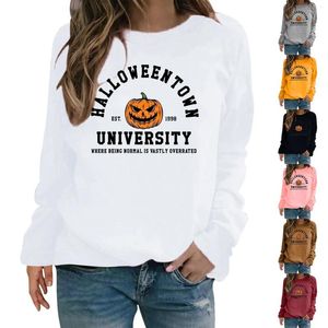 Damesblouses Franse hoodie Halloweentown Sweatshirt T-shirt Vintage Halloween Sweatshirts Dames gebreide truien