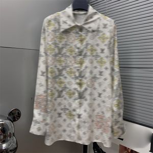 Chemisiers français de styliste pour femmes, classique, manches longues, luxe, imprimé floral vert, romantique, élégant, ample, polyvalent, printemps