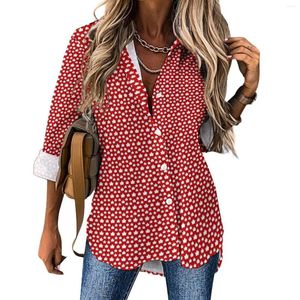 Damesblouses Leuke vlaggen Casual blouse Lange mouwen Canada Vlag Trendy dames los oversize shirt Design Top Cadeau