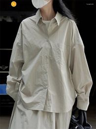 Damesblouses HanOrange 2024 zomer buitensport silhouet shirt dames losse opvouwbare casual top vrouwelijk