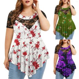 Blouses voor dames in voor vrouwen zakelijke casual zomer tops chic o nek korte mouw tunieken kanten blouse shirts sexy